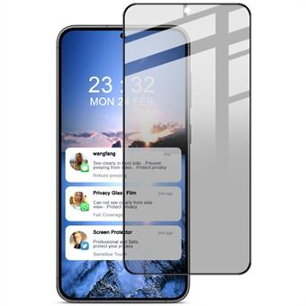 IMAK För Samsung Galaxy S23+ / S22+ 5G Anti Spy Skärmskydd i härdat glas Full Lim Phone Screen Film (Fingerprint Unlock Version)