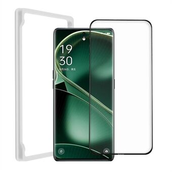 3D Curved Phone Helskärmsskydd för Oppo Find X6, hellim härdat glasfilm med installationsram