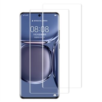 RURIHAI 2st/set 3D-böjd UV-härdat glasfilm för Huawei P50 Pro Anti- Scratch Skärmskydd (Fingeravtrycksupplåsning)