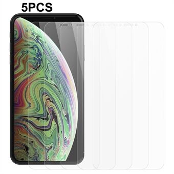5 st/pack för iPhone XR 6,1 tums skärmskydd 2,5D 0,3 mm Fingeravtrycksresistent härdat glasfilm