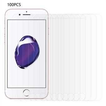 100 st för iPhone 7 / 8 4,7 tum / SE (2022) / SE (2020) Telefonskärmskydd i härdat glas Arc Edge HD Klar anti- Scratch film
