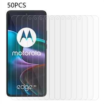 50 st för Motorola Edge 30 5G HD Klar 0,3 mm telefonskärmsfilm 2,5D båghärdat glas skärmskydd