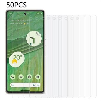 50 st / set för Google Pixel 7 5G härdat glas Anti- Scratch film 0,3 mm 2,5D Arc Edge Phone Skärmskydd