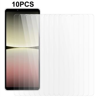 10st för Sony Xperia 10 V Anti-Dust 2.5D Arc Edge Screen Protector Härdat glas 0.3mm telefonskärmsfilm
