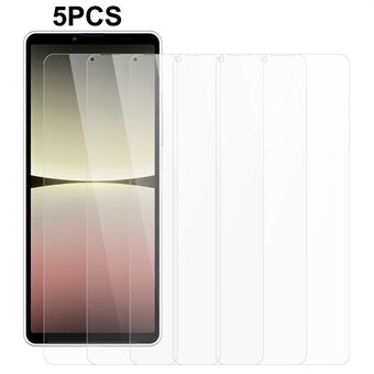 5st för Sony Xperia 10 V Anti- Scratch Skärmfilm 2,5D Skärmskydd i härdat glas 0,3 mm tjock design