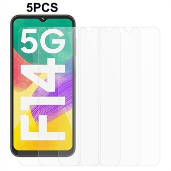 5 st för Samsung Galaxy F14 5G 0,3 mm 2,5D skärmskydd härdat glas telefon skyddsfilm