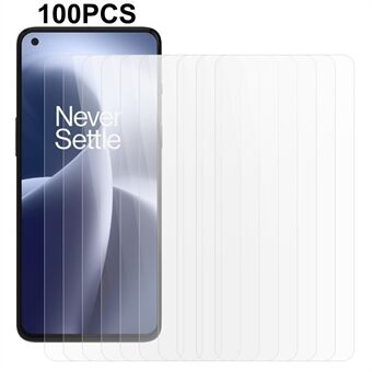 100 st för OnePlus Nord 2T 5G härdat glas, ultraklart telefonskärmskydd, hellim Anti- Scratch film
