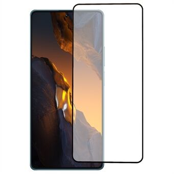 För Xiaomi Poco F5 5G / Redmi Note 12 Turbo Silk Printing Härdat glasfilm Fullt lim Telefon Helskärmsskydd