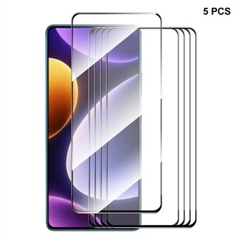 ENKAY HAT Prince 5ST Skärmfilm för Xiaomi Poco F5 5G / Redmi Note 12 Turbo High Aluminium-kiselglas 9H 2.5D 0.26mm Silk Printing Screen Protector