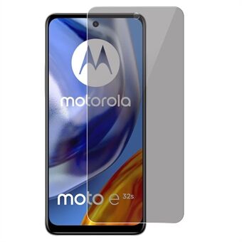 För Motorola Moto E32s 4G helskärmsskydd Spy 0,3 mm Arc Edge härdat glas skärmfilm