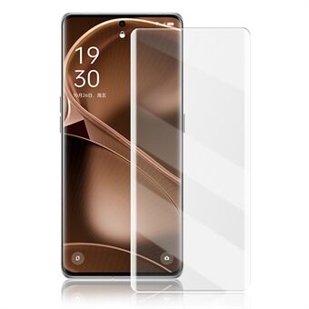 AMORUS för Oppo Find X6 Pro UV Liquid Glue Phone Helskärmsskydd 3D Böjt Härdat Glas Klar Film