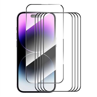 ENKAY HAT Prince 5st för iPhone 15 Pro Max 2.5D 0.26mm Ultra Clear Film Silke Printing High Aluminium-silikon Glas Screen Protector