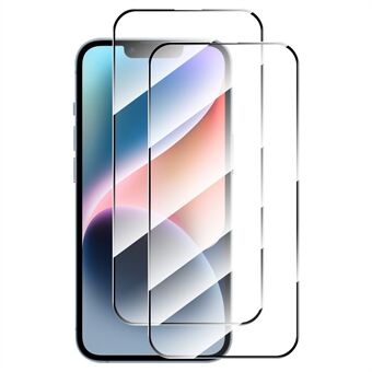 ENKAY HAT Prince 2st 0,26 mm skärmskydd för iPhone 15 Plus 2,5D High Aluminium-silikon Glas Silk Printing Film