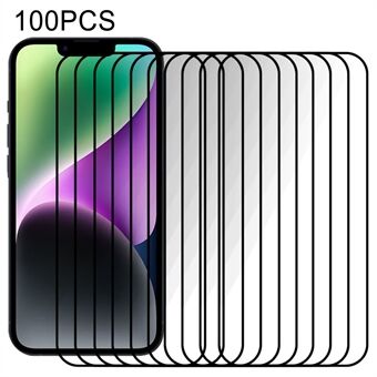 100 st HD Clarity skärmskydd för iPhone 15, splittersäkert härdat glas hel täckfilm