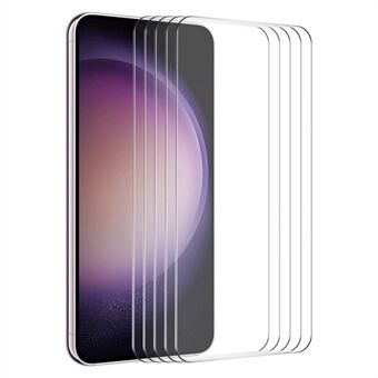 ENKAY HAT Prince 5st för Samsung Galaxy S23 FE 0.26mm 9H High Aluminium-silikon Glasfilm 2.5D telefonskärmskydd