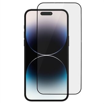 För iPhone 15 Pro Max Antistatiskt skärmskydd Ultra Clear Full Cover Helt lim härdat glasfilm