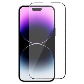 X-LEVEL För iPhone 15 / 14 Pro Telefon Helskärmsskydd Sidentryck Hellim 2.5D härdat glasfilm