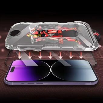 JRNLT för iPhone 14 Pro Max matt telefon skärmskydd Anti-explosion skärmfilm av härdat glas
