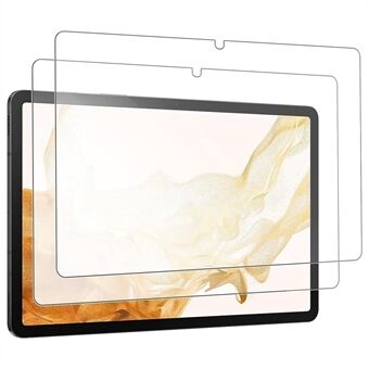 2st skärmskydd för Samsung Galaxy Tab S9 / S8 / S7 , genomskinlig härdat glas 2.5D hel täckfilm