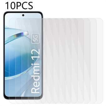 10 st för Xiaomi Redmi 12 5G 0,3 mm 2,5D telefonskärmskydd härdat glas Ultra klar anti-explosionsfilm