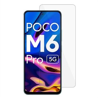 För Xiaomi Poco M6 Pro 5G 2.5D Arc Edge skärmskydd hög aluminium-silikon glas telefonskärm film