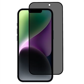 För iPhone 15 Plus Matt Privacy Screen Protector Full Cover 180-graders Spy härdat glas med antidammnät