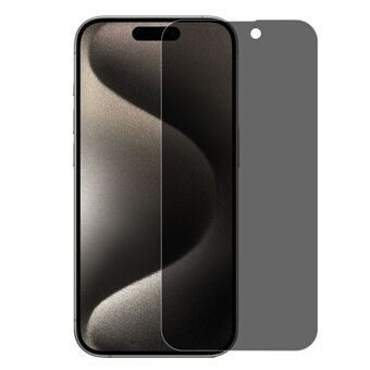 NORTHJO A+ till iPhone 15 / 15 Pro Integritetsskyddsskärmskydd 28 graders Anti-Spy Hög Aluminium-silikon Glasfilm