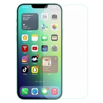 AMORUS för iPhone 14  högt aluminium-kiselglas skärmskydd 2,5D bågkanter 9 hårdhet högupplöst anti- Scratch