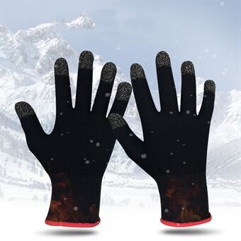 Ett par uppvärmda handskar med pekskärm Outdoor halkfria, svettfria handskar