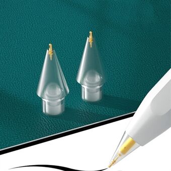 2st/set 6.0 Genomskinliga pennspetsar Pennspetsar för Apple Pencil 1:a Gen / 2:a Gen Ersättningstips för iPad Pencil