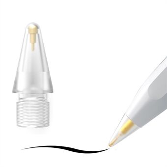 Pennspetsar för Apple Pencil 1:a / 2:a generationens transparenta pennspetsar 7.0 mässingsfjäder med kort nålbytestips för iPad-penna