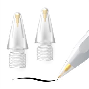 2st/set 7.0 Mässing fjäderpennaspetsar för Apple Pencil 1:a generationens / 2:a generationens genomskinliga pennspetsar Ersättningstips för iPad Pencil