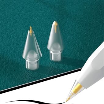 Pennspetsar Pennspetsar för Apple Pencil 1:a Gen / 2:a Gen 2 i 1 5.0 Nål + 6.0 Mässing Kort Nål Ersättningstips för att rita / skriva