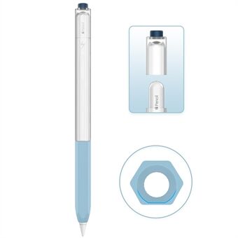 AHASTYLE PT-LC05 för Apple Pencil (2:a generationen) Jelly Style Translucent Stylus Pennskydd Silikon Anti-dropp Anti-halk skyddsfodral