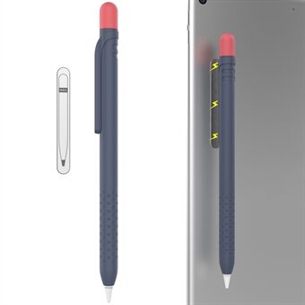 AHASTYLE PT152 Silikonfodral för Apple Pencil (1:a generationen) Stylus Pennfodral Dubbelfärgat stötsäkert skydd