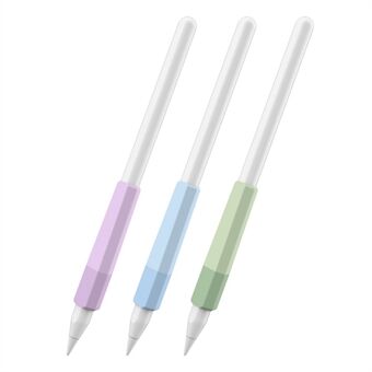 AHASTYLE PT185 3st för Apple Pencil 2nd Generation Sleeve Stylus Pen Grip Silikonfodral Gradient Färg