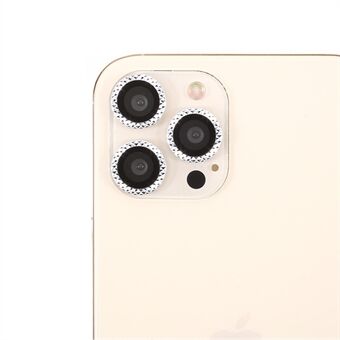 För iPhone 12 Pro Max Ultra Clear Rhinestone Dekor Glas Kameralinsskydd (3st/set)