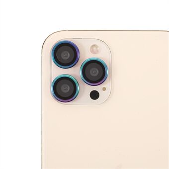 Multi-Color Edge Ultra Clear Metal Bumper Glas Kameralinsskyddsfilm (3st/set) för iPhone 12 Pro Max