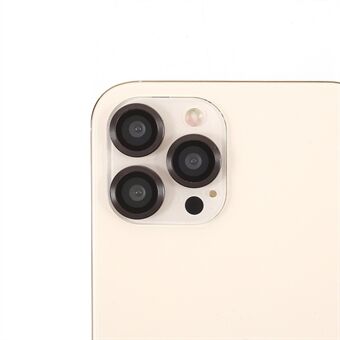 Ultra Clear Metal Bumper Monokrom Design Glas Kamera Lins Skyddsfilm (3st / Set) för iPhone 12 Pro Max