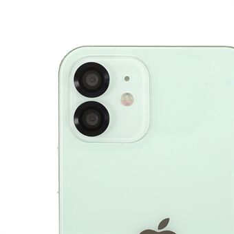 Monokrom metallstötfångare Ultraklart glas kameralinsskyddsfilm (2st/set) för iPhone 11/12/12 mini