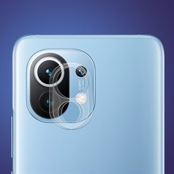 2 STK / Set HAT Prince Ultraklar 0,2 mm 9H 2,15D Arc Edge Full täckning härdat glas Kameralinsskyddsfilm för Xiaomi Mi 11