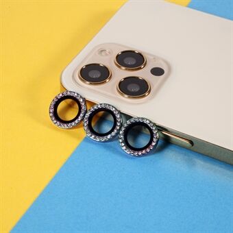 3 st Crystal Lens Protector Cover [Color Random] för iPhone 11 Pro/ 11 Pro Max / 12 Pro Lins Glas Metal Ring