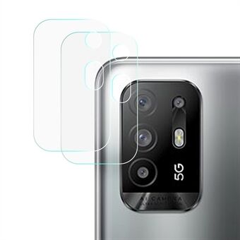2st/set Arc Edge Tempered Glass Ultra Clear Full Screen Täckning Kameralinsfilm för Oppo F19 Pro Plus 5G