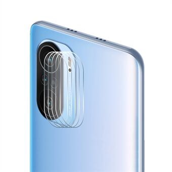 5 st ENKAY Slitstark Ultra Clear kameralinsfilm för Xiaomi Poco F3 0.2mm 9H 2.15D Arc Edge Tempered Glass Protector