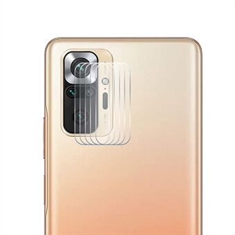5 st ENKAY Slitstark Ultra Clear kameralinsfilm för Xiaomi Redmi Note 10 Pro/ Note 10 Pro Max 0.2mm 9H 2.15D Arc Edge Tempered Glass Protector