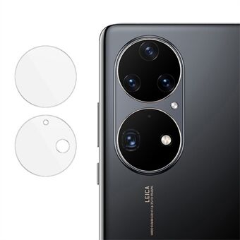 IMAK 1 set Ultra Clear rund Ring härdat glas bakre kamera linsskyddsfilm för Huawei P50 Pro