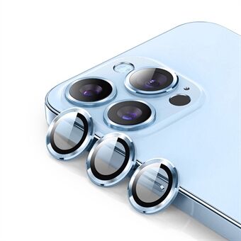 ENKAY High Clarity 9H härdat glas aluminiumlegering Bakkamera Ring Skyddsskydd (3st / grupp) för iPhone 13 Pro / 13 Pro Max
