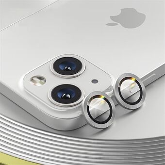 BENKS 2st/set Högt aluminium-kiselglas kameralinsskyddsfilm med metallram för iPhone 13 mini  / 13 