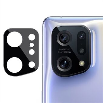 IMAK för Oppo Find X5 Ultra Clear härdat glasfilm Kameralinsskydd (svart version)