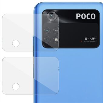 IMAK 2st / set för Xiaomi Poco M4 Pro 4G Slitbeständig No Bubble HD härdat glas Kameralinsskyddsfilm